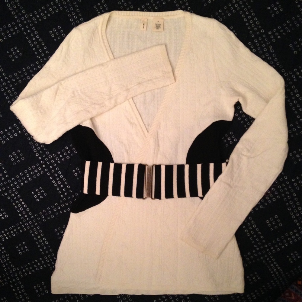 Belted open cardigan sweater from Anthro